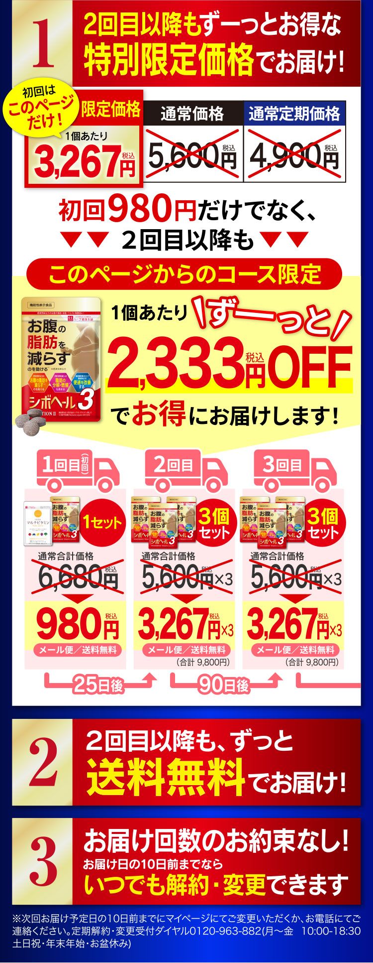 シボヘール３体験キャンペーン